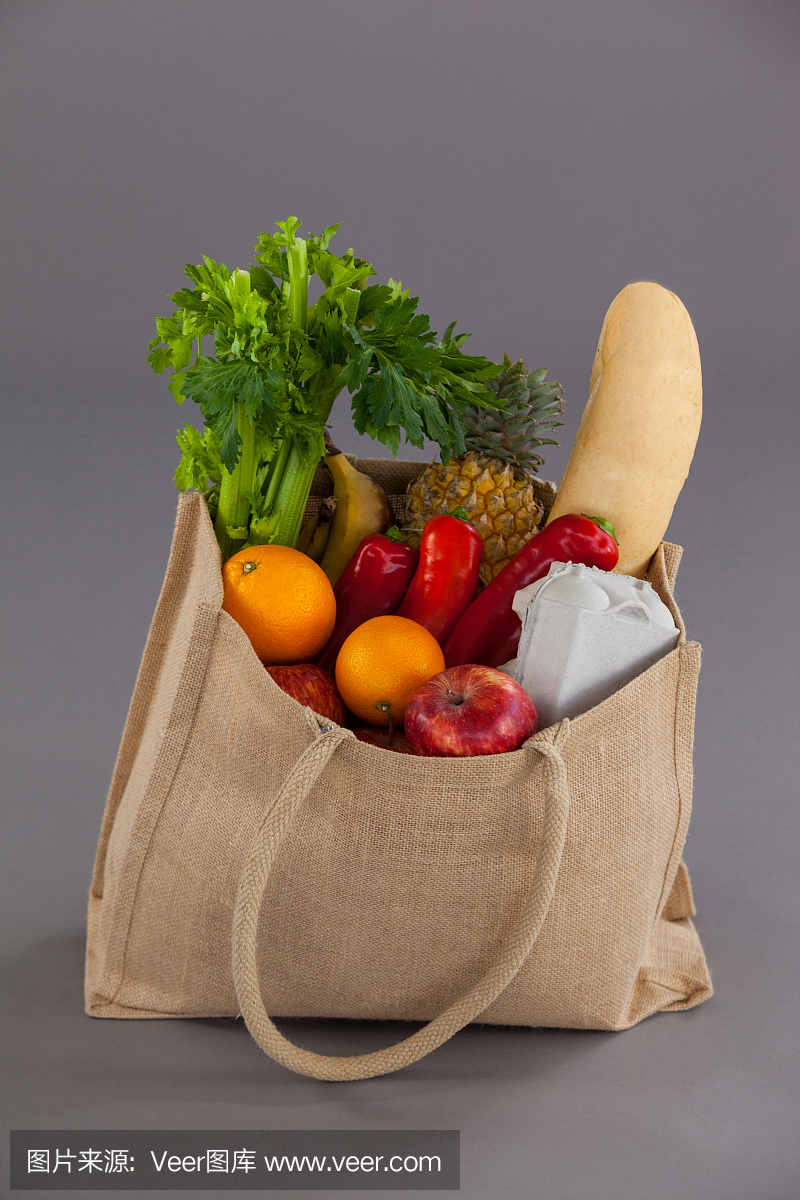 蔬菜和水果杂货袋
